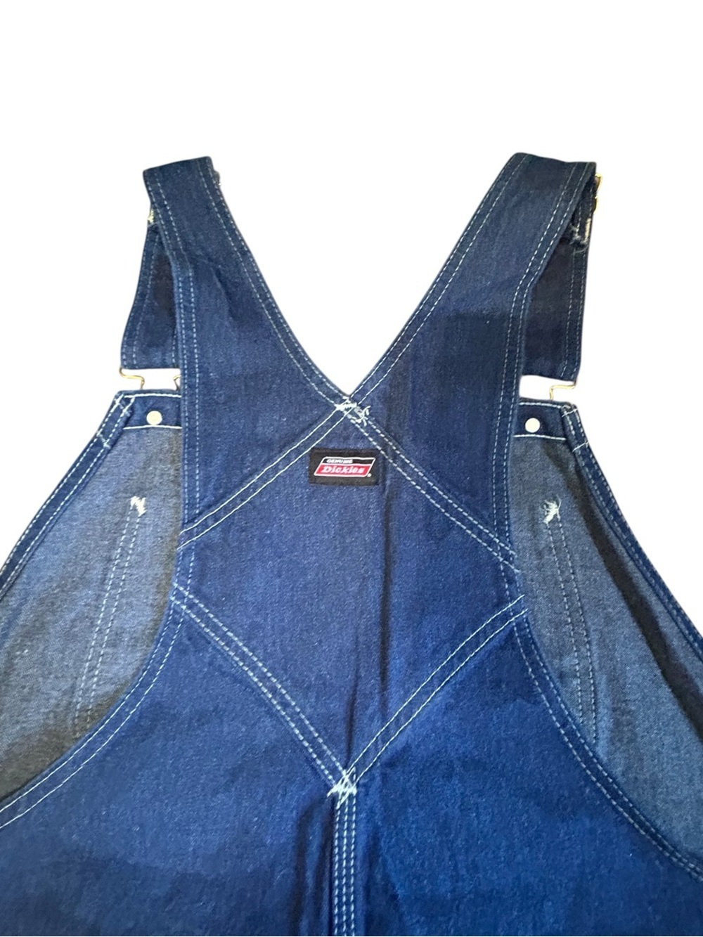 Dickies Denim Bib Overalls Carpenter Workwear Blue Men’s 40x30 - Picture 3 of 16